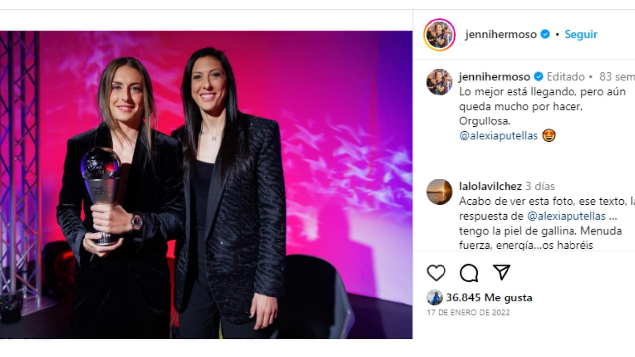 Jenni Hermoso no ha confirmado mantener una relación sentimental con Alexia Putellas
