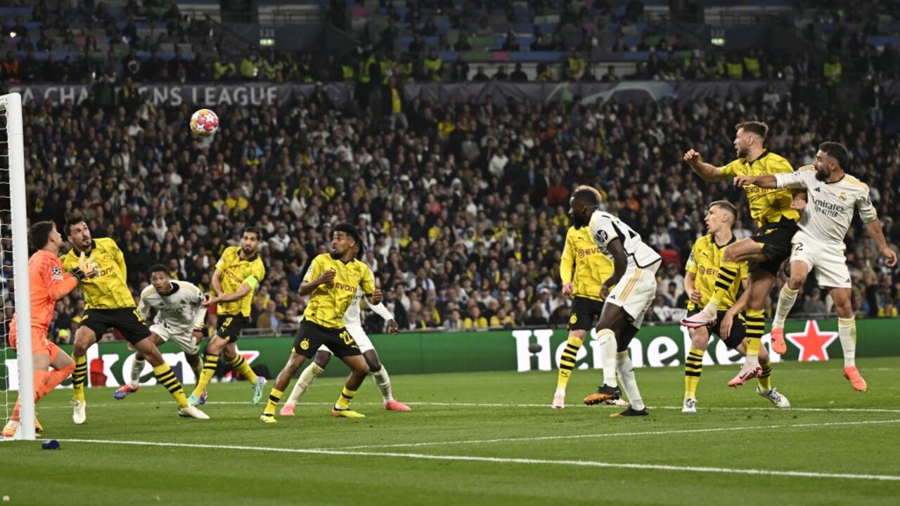 Dani Carvajal marcó el primer gol del Real Madrid en la final.