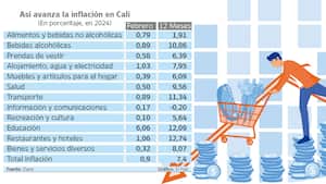 Inflación en Cali febrero 2024

Gráfico: El País   Fuente: Dane