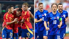 España vs. Croacia en la fase de grupos de la Eurocopa 2024