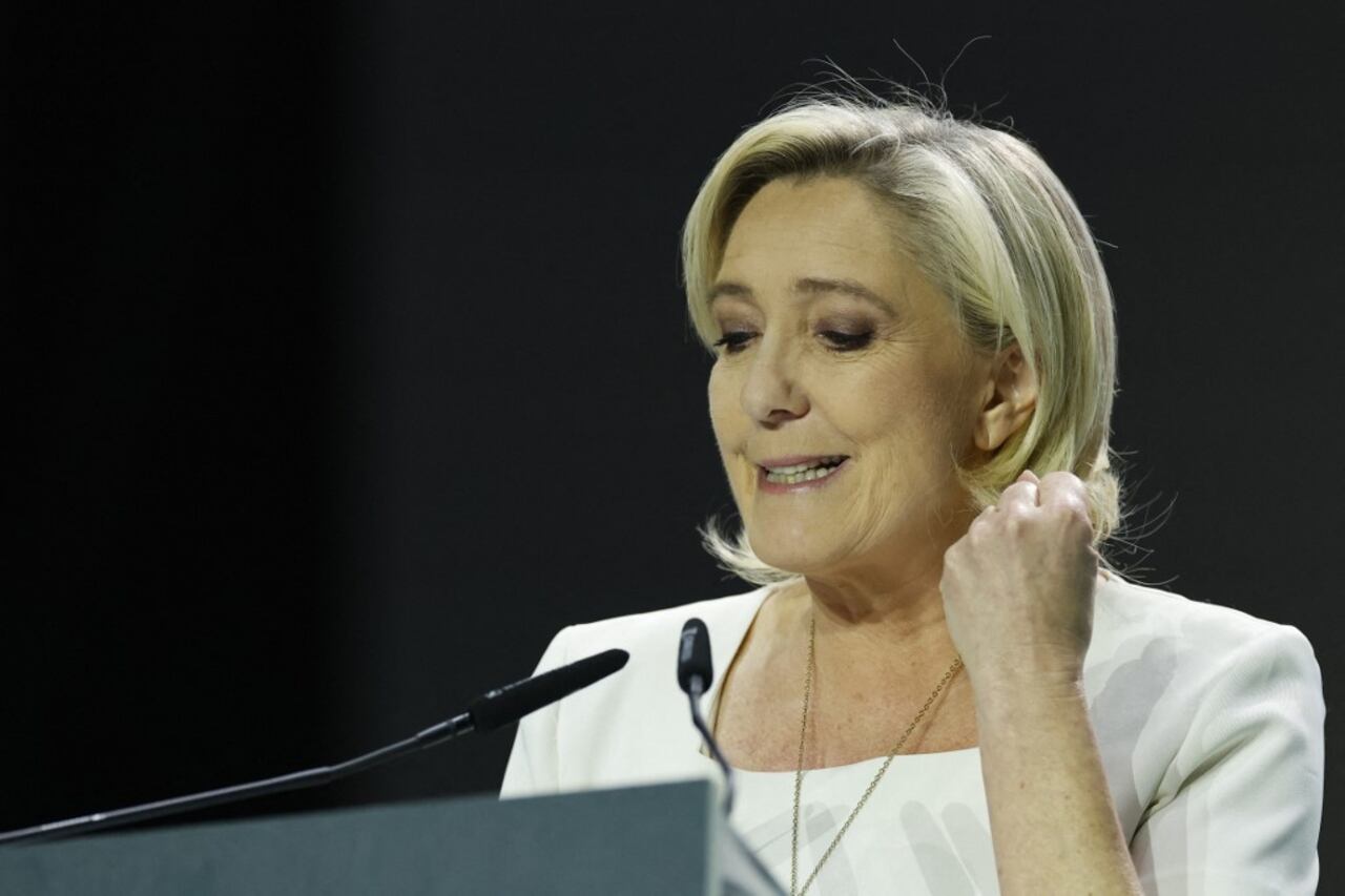 Marine Le Pen (Photo by OSCAR DEL POZO / AFP)
