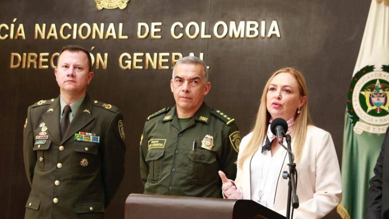 La entonces fiscal Ana Catalia Noguera en una rueda de prensa en la Dirección Nacional de al Policía.