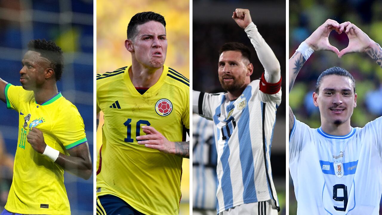 Brasil, Colombia, Argentina y Uruguay en las Eliminatorias Sudamericanas