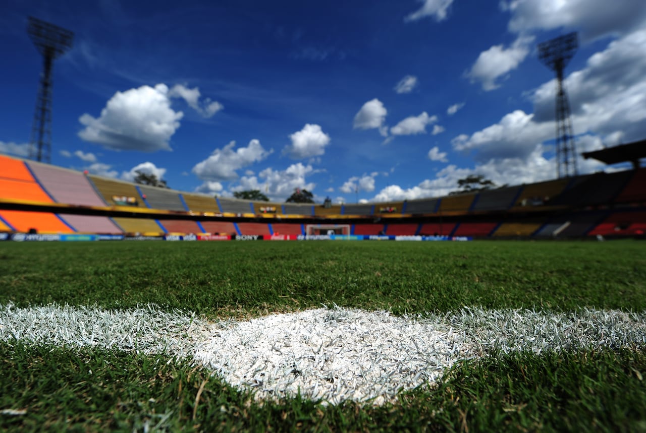 MEDELLIN, COLOMBIA - AUGUST 09:  View of the Atanasio Girardot stadium from the center spot prior to the FIFA U-20 World Cup Colombia 2011 round of 16 match between Argentina and Egypt at  on August 9, 2011 in Medellin, Colombia.  (Photo by Jasper Juinen - FIFA/FIFA via Getty Images)