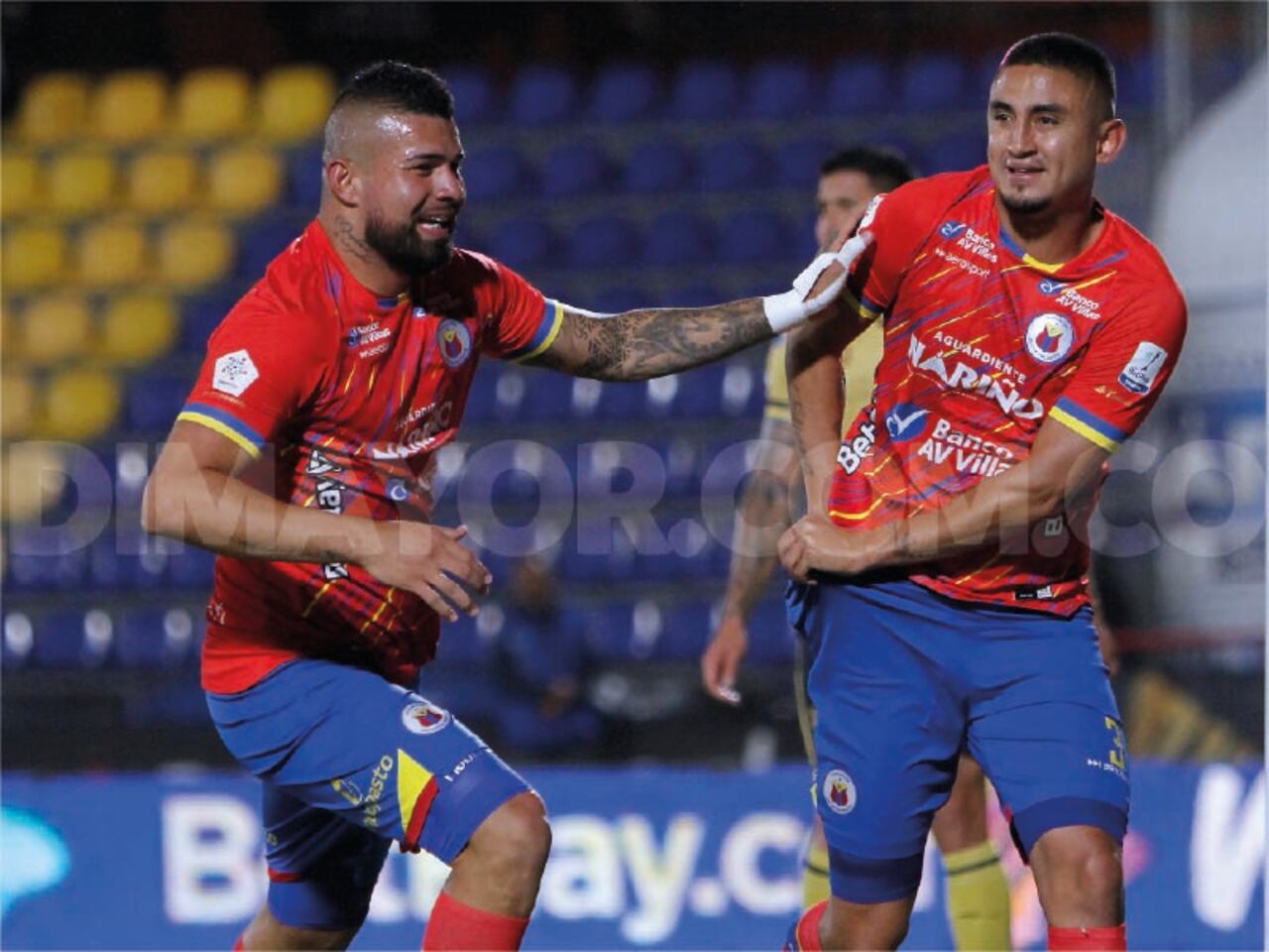 Jerson Malagón celebra su gol ante Águilas Doradas