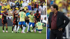 Néstor Lorenzo se molestó con Jefferson Lerma por la amarilla que le mostraron vs. Brasil