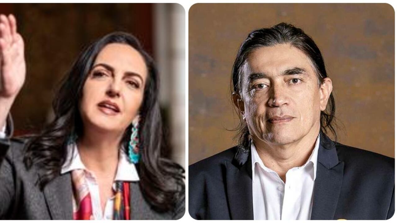 Los senadores María Fernanda Cabal y Gustavo Bolívar.