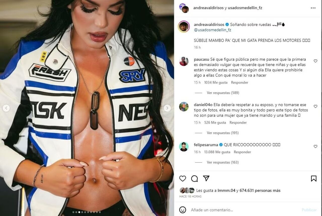 La influenciadora barranquillera perdió una de sus publicaciones más recientes. Foto: Instagram @andreavaldirisos