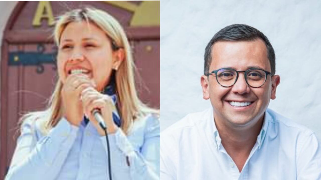 La gestora social Catalina Ortega y el candidato a la Gobernación de Boyacá Rodrigo Rojas