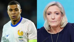 Kylian Mbappé y Marine Le Pen.