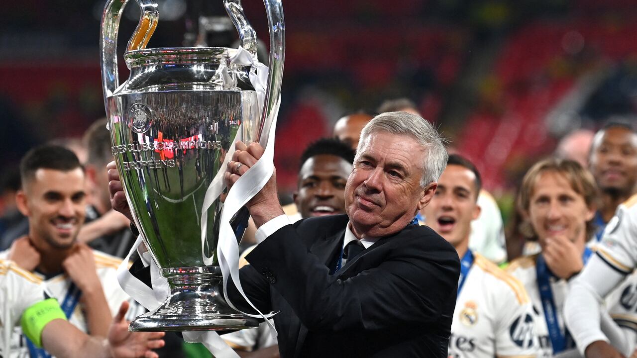 Carlo Ancelotti, técnico del Real Madrid campeón de la Champions League.