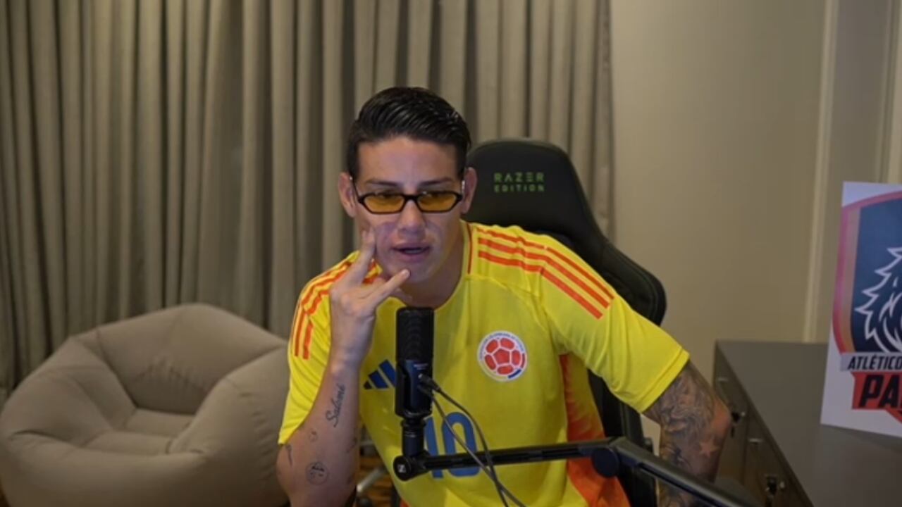 James Rodríguez en el último stream de su cuenta oficial